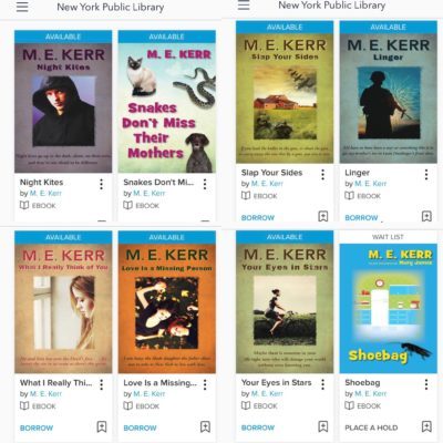 ME Kerr books at NYPL 1
